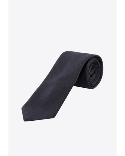 NICKY MILANO Wool-Blend Tie With Pointed Tip - Blue