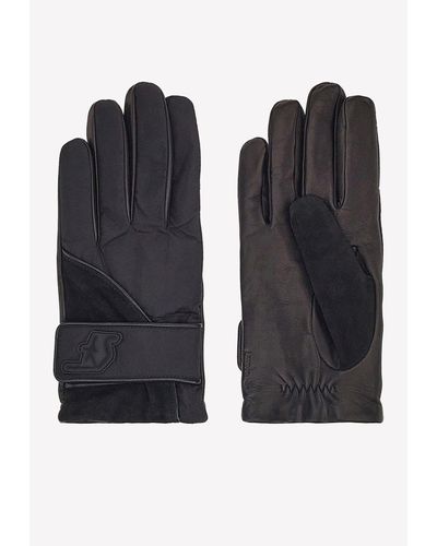 Ferragamo Sf Patch Hand Gloves - Black
