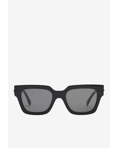 Fendi Logo Square Sunglasses - Gray