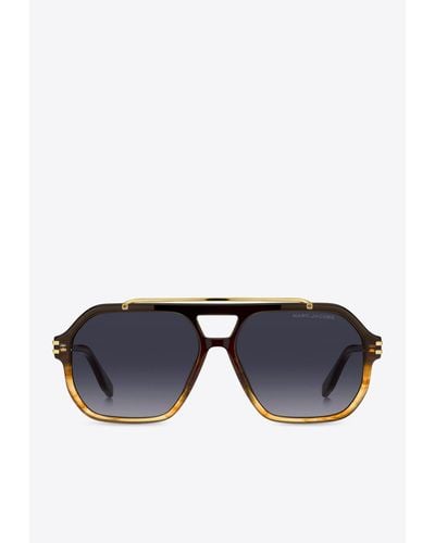 Marc Jacobs Icon Edge Aviator Sunglasses - Blue
