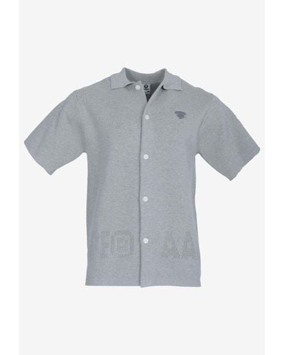 Aape Short-Sleeved Knitted Shirt - Gray