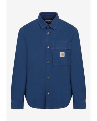 Carhartt Hayworth Logo-Patch Shirt - Blue