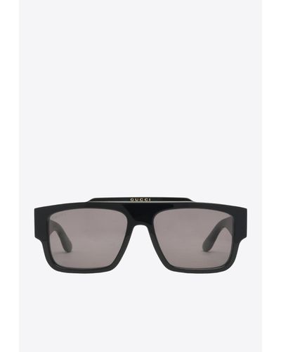 Gucci Square Acetate Sunglasses - Gray