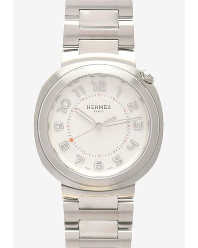Hermès Large Cut 36Mm Watch - Gray