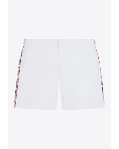Orlebar Brown Setter Tape Stripe Swim Shorts - White