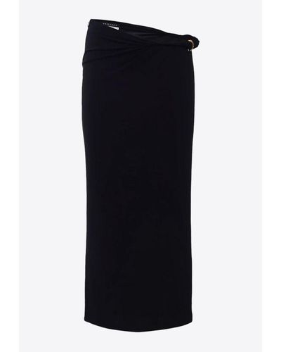 Versace La Greca Midi Skirt - Black