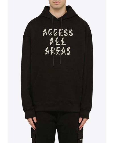 44 Label Group Aaa Print Hooded Sweatshirt - Black