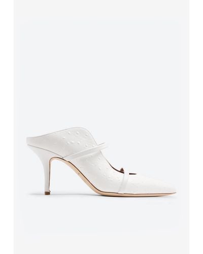 Malone Souliers Maureen 70 Leather Mules - White