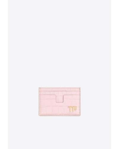 Tom Ford Tf Logo Cardholder - Pink