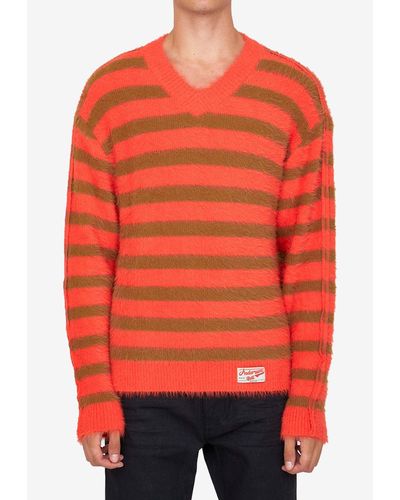 ANDERSSON BELL Striped Pullover Sweatshirt - Red