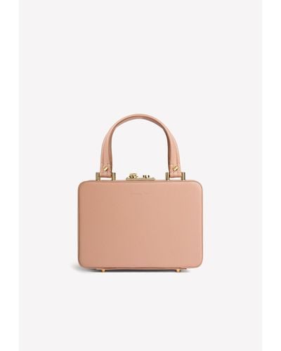 Gianvito Rossi Valì Leather Top Handle Bag - Pink