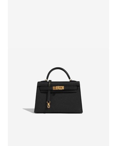 Hermès Mini Kelly 20 Top Handle Bag - Black