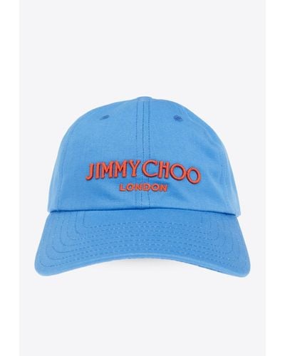 Jimmy Choo Pacifico Embroidered Baseball Cap - Blue
