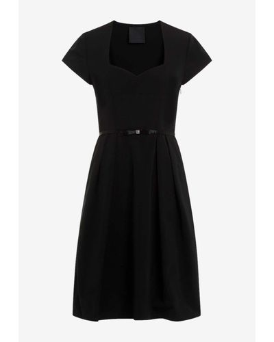 Givenchy 4G Bow Knee-Length Dress - Black