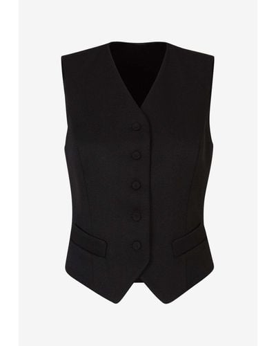 Chloé X Atelier Jolie Reversible Wool Vest - Black