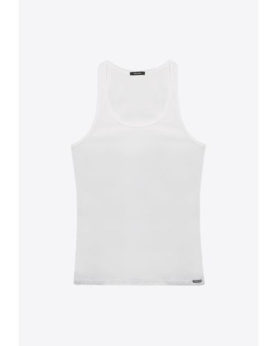 Tom Ford Ribbed Knit Tank Top - White