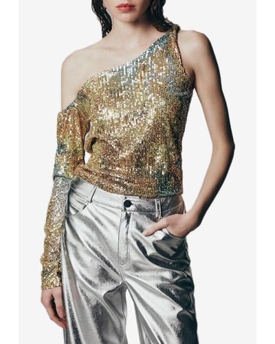 In the mood for love Lana Citron Sequin Embellished Top - White