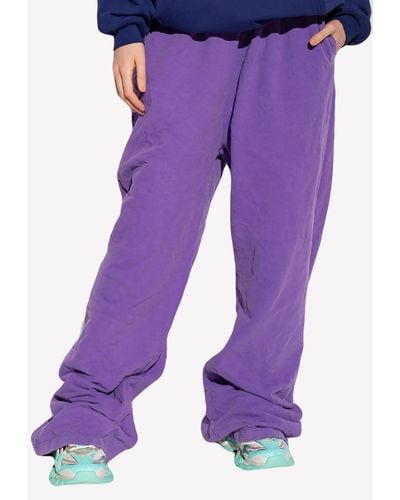 Balenciaga Oversized Track Pants - Purple