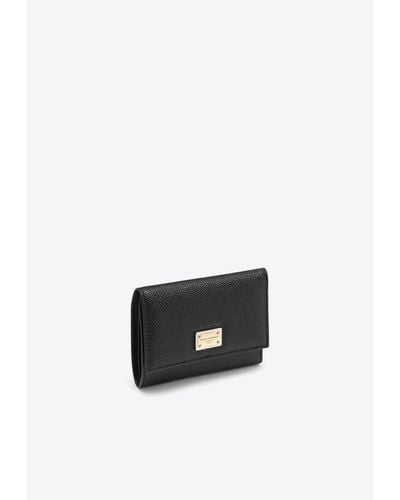 Dolce & Gabbana Logo Plaque Leather Wallet - White