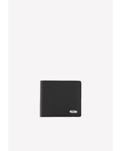 Brioni Bi-Fold Leather Wallet - Black