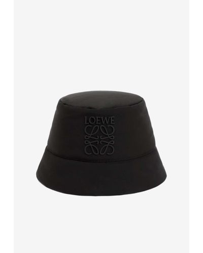 Loewe Anagram Puffer Bucket Hat - Black