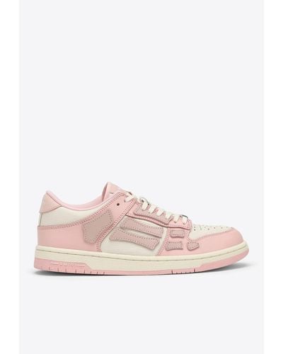 Amiri Skeltop Leather Sneakers - Pink