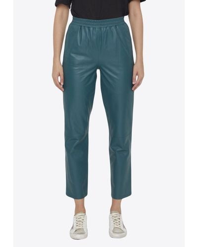 Arma Abigail Leather Trousers - Blue