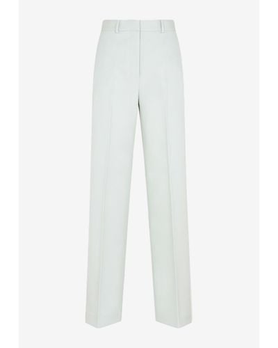 Lanvin Wide-Leg Tailored Trousers - White