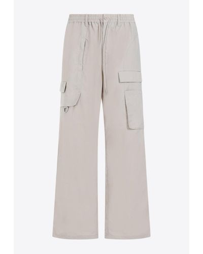 Y-3 Crinkle Nylon Cargo Pants - White