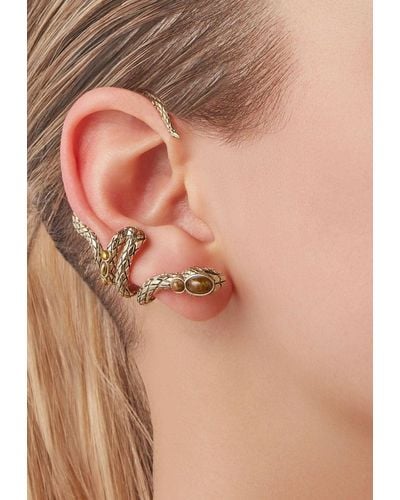 Aquazzura Serpente Ear Cuff Earrings - Natural