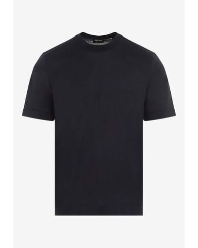 Zegna Short-Sleeved Crewneck T-Shirt - Black