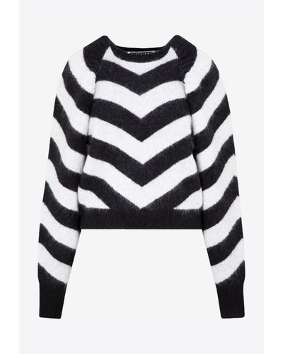 ROTATE BIRGER CHRISTENSEN Brinna Striped Sweater In Wool And Mohair - Multicolor