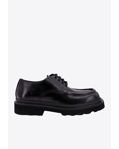 Dolce & Gabbana City Treck Calf Leather Derby Shoes - Black