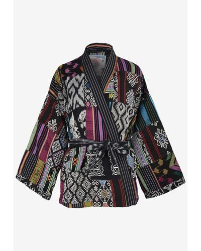 Ambre Babzoe Patchwork Kimono Jacket - Multicolour