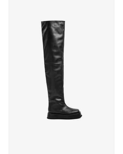 GIA X RHW Over-the-knee Boots In Faux Leather - Black