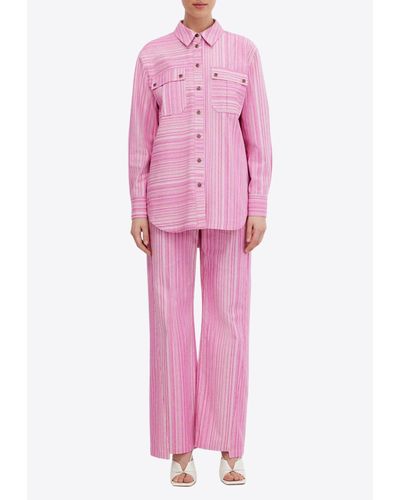 Significant Other Teddi Long-Sleeved Stripe Shirt - Pink