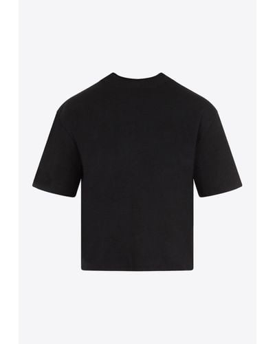 Theory Crewneck Wide-Sleeve T-Shirt - Black