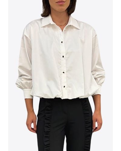 MEHTAP ELAIDI Harbiye Oversized Shirt - White