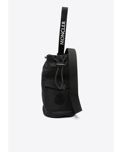 Moncler Logo-Patch Bucket Bag - Black