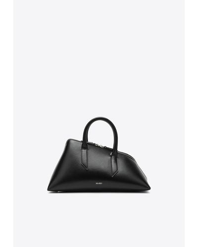 The Attico 24H Geometric Top Handle Bag - Black