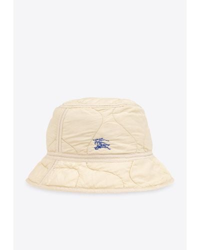 Burberry Ekd Quilted Bucket Hat - Natural