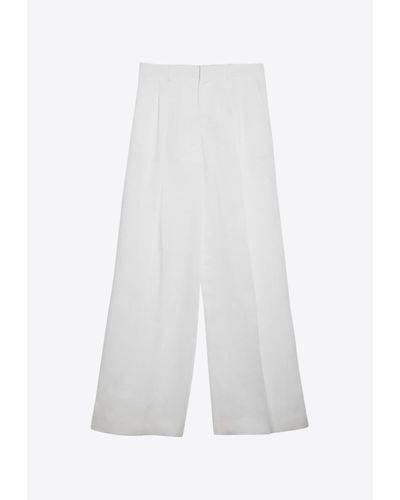 Chloé Wide-Leg Tailored Pants - White