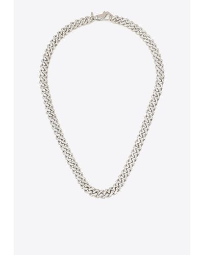 Emanuele Bicocchi Crystal-Embellished Chain Necklace - White