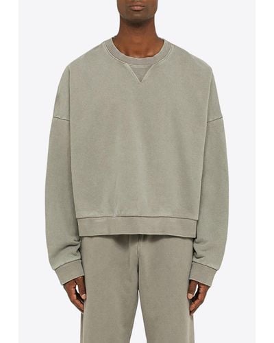 Entire studios Washed-Out Pullover Sweatshirt - Grey