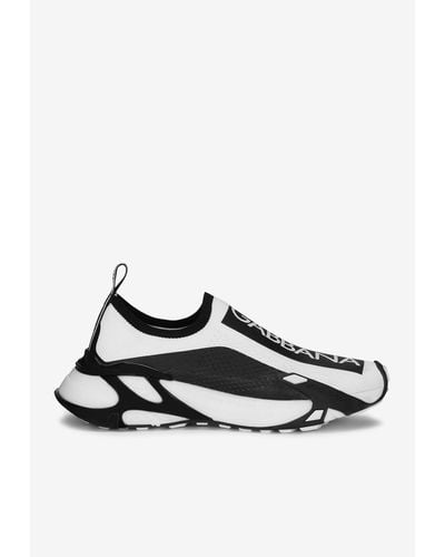 Dolce & Gabbana Logo Knit Sneaker - Black