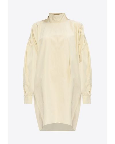 Bottega Veneta Asymmetric Midi Shirt Dress - Natural