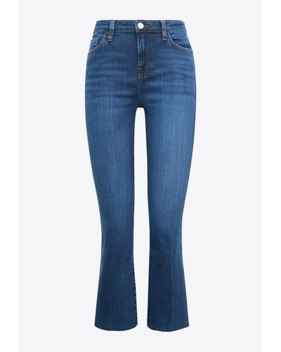 FRAME Cropped Boot-Cut Jeans - Blue