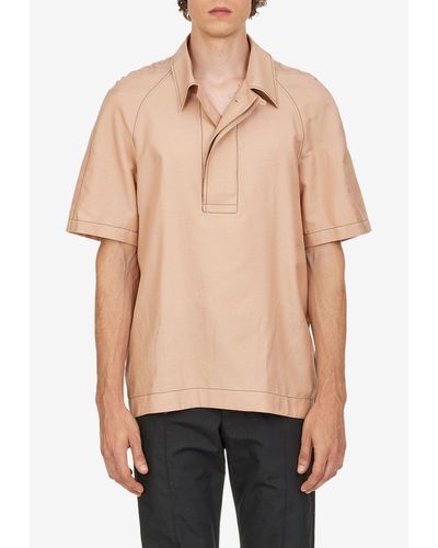 Ferragamo Short-Sleeved Shirt - Natural