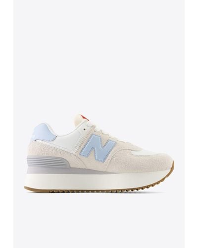 New Balance 574+ Low-Top Trainers - White