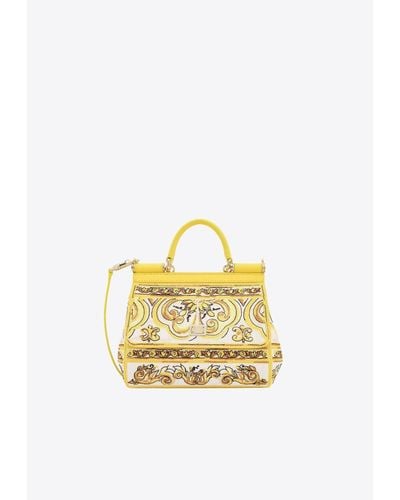 Dolce & Gabbana Medium Sicily Top Handle Bag - Metallic